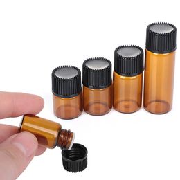 Mini Fles Lege Glas Plastic Amber Essential Oil Fles met Revice Reducer Hervulbare Flessen Fials