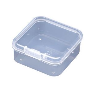 Mini cajas cuadradas de plástico transparente para guardar joyas, caja de embalaje para pendientes, anillos, cuentas, artículos pequeños