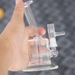 5 5 pouces verre mini barboteur verre cendrier en ligne percolateur conduite d'eau plate-forme pétrolière bong 10mm joint rapide