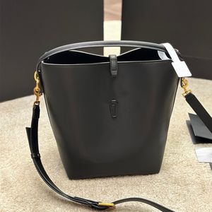 Mini bucket bag LE 37 bucket bags ontwerpers dames crossbody tas Glanzende koeienhuid schoudertas Hoge kwaliteit designer handtassen zwarte damesstijl