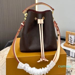 Mini Emmer Neo Bb Dames Tote Bag Designer Handtas Crossbody Schouder Gecoat Canvas Oxideren Lederen Portemonnee Microvezel Voering Gouden Hardware Tas met Trekkoord