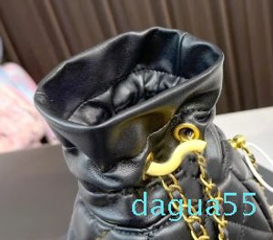 MINI seau Vase sac à main design chaîne épaule unique bandoulière pochette en métal cordon de serrage