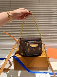 Mini sac banane avec chaîne, sac à bandoulière classique, pochette, sac à main de luxe, sacs de soirée, sac de sport à la mode