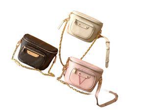 Mini heuptas Crossbody Tas Stijlvol Embossmentluxury Riem heuptas Heren Borsttassen Ketting en lederen band Schouder Crossbody 82208 5A