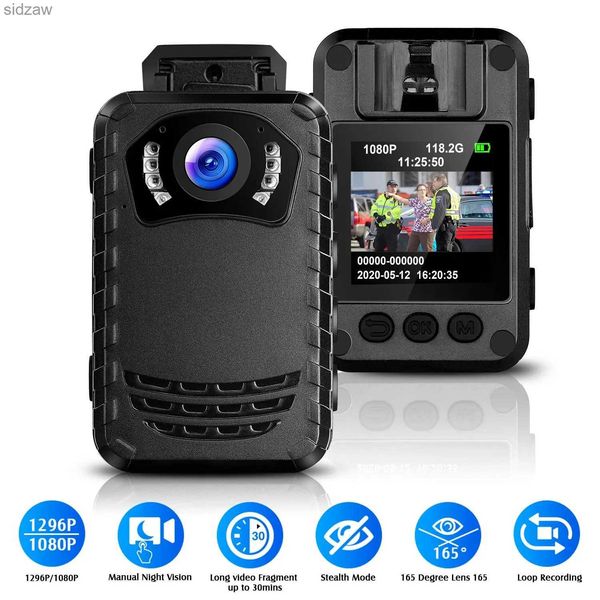 Mini caméras Boblov n9 mini caméra humaine Full HD 1296p Small Portable Night Vision Police Camera Police prend en charge 256g DVR Transport Direct Transport Human Camera WX