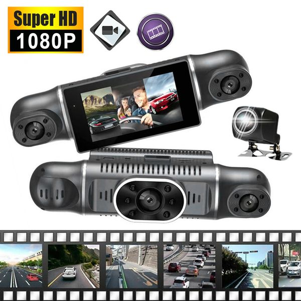 Mini caméras Caméra de tableau de bord de voiture Caméra de conduite à 4 canaux FHD 1080P Avant gauche droite arrière avec enregistrement en boucle de vision nocturne WiFi Moniteur de stationnement 24H 230826