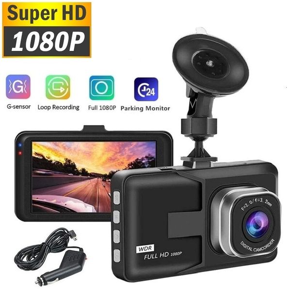 Mini Câmeras Full HD 1080P Dash Cam Gravador de Vídeo Condução para Gravação de Carro Dianteiro e Traseiro Noite Grande Angular Dashcam Registrador de Vídeo Carro DVR 230826