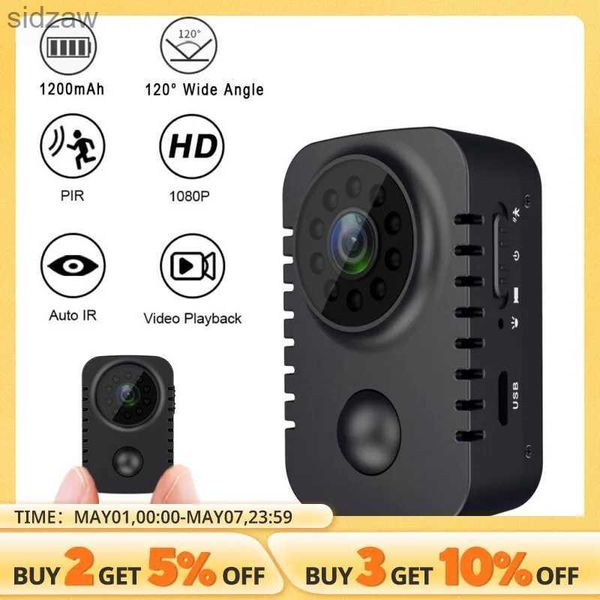 Mini caméras mini caméra humaine 1080p HD HD Pocket Night Vision Vision Sport Camera pour la voiture PIR PIR Recorder vidéo WX