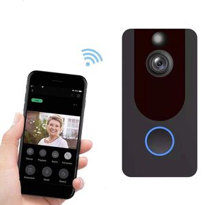 Mini Camera QZT Eken V7 Video Deurbel Camera IP WIFI 1080P Draadloze Smart Ring Intercom Home Security Deur eye 231025