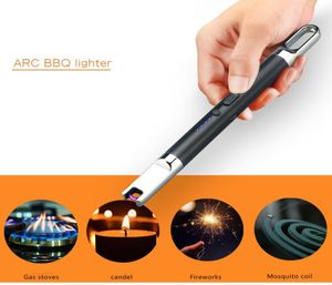 Mini briquet à bougie USB briquet à arc électrique rechargeable avec interrupteur de sécurité d'affichage de batterie LED pour la cuisine à domicile cuisine camping 9313106