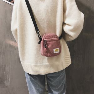 Mini toile sacs à bandoulière pour femmes coton tissu femmes sacs à bandoulière petite dame tissu sacs à main rabat téléphone sac XY435