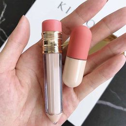 Mini Capsule Vloeibare Foundation Cosmetica Bottelen Reizen Draagbare Huidverzorging Fles Potlood Hervulbaar met Lip Brush Tool