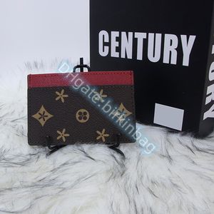 Mini porte-cartes M60703 Porte-clés Porte-monnaie 3 fentes de crédit Couverture Homme classique gaufrage Sacs à fleurs marron Femmes pochette viutonity Cuir véritable louiseity luxe