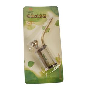 Mini-carte filtre à fumer Portable en laiton et métal, tuyau à double eau