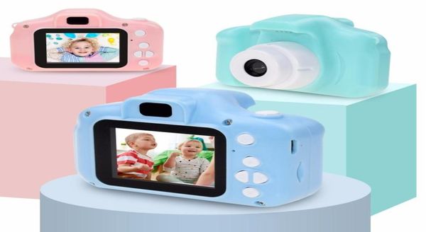 Mini dessin animé Take Po 2 pouces HD Screen Childrens Digital Camera Recorder Video Recrorder Camdrorder Science Toys For Kids GI5757269