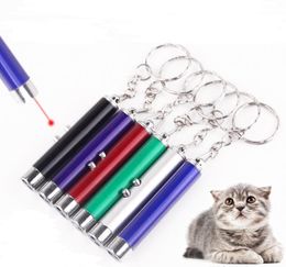 Mini Cat Red Laser Pen Sleutelhanger Grappige LED Licht Pet Speelgoed Sleutelhanger Pointer Pennen Sleutelhanger voor Katten Training Speel Speelgoed Zaklamp SN3350