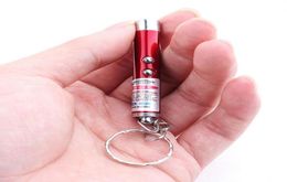 Mini Kat Rode Laser Pointer Pen Grappig LED Licht Huisdier Kat Speelgoed Sleutelhanger 2 In1 Tease Katten Pen OOA3970 supplies6362562