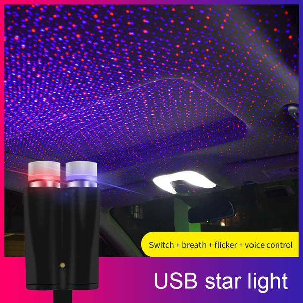 Mini lumière de projection de plafond pour la voiture, portatif de nuit USB avec l'éclairage mené par projection atmosphérique d'intérieur de galaxie