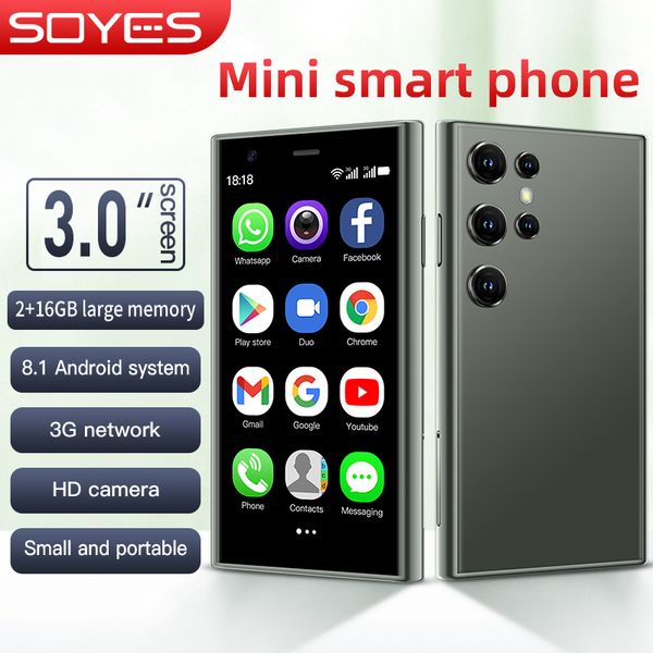 s23 Mini teléfonos celulares Desbloquear teléfonos inteligentes Android 3G Tarjeta dual Teléfono celular de doble modo de espera Whatsapp Facebook 2Gb 16Gb Wifi Bluetooth Teléfono móvil original de China Androides