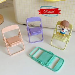 Mini silla de soporte de teléfonos móviles portátil lindo colorido taburete plegable ajustable soporte de escritorio de teléfono perezoso para iPad de teléfono móvil