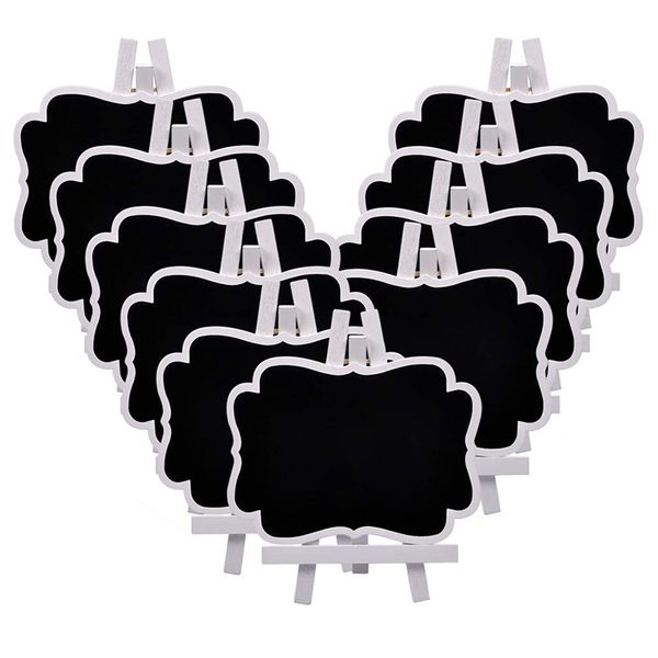 Mini tableau noir 12x8,6 cm, cartes de Place avec chevalet blanc, signes de numéros de Table, décor de Table de mariage, centres de Table de fête