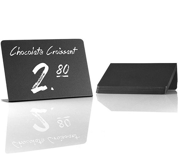 Mini tableau noir signe tableau alimentaire acrylique de table 3x4 pouces utilise les deux marqueurs de craie liquide craie Mini tableau noir avec support pour restaurant