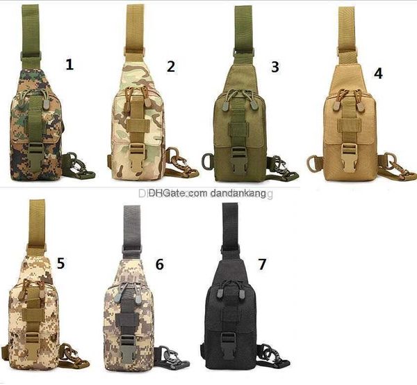 Mini sacs de poitrine hommes tactique cyclisme randonnée sac à dos multi-fonction voyage poche téléphone taille Pack Portable molle camo Messenger sac pour camping en plein air escalade