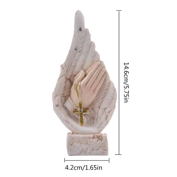 Mini Christ Jésus Sculpture Figure statue Résine Fabriqué à la main innovante Cross Cross Decorating Resin Crafts Moules religieuses