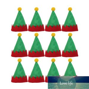 Mini casquettes d'elfe de noël, chapeaux de sucettes, décors mignons, non tissés, emballage de bonbons, fournitures de noël pour la maison, magasin