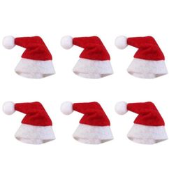 Mini Christmas Hat Santa Claus Hat Xmas Lollipop Hat Mini Regalo de boda Gorros creativos de árbol de Navidad Decoración9195276