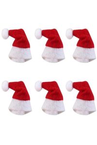 Mini Christmas Hat Santa Claus Chapeau Noël Lollipop Hat Mini Wedding Gift Creative Caps Christmas Tree Ornement décor6971773