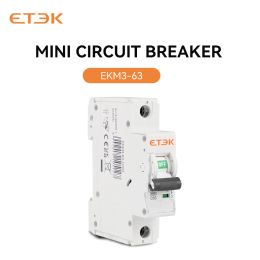 Mini-stroomonderbreker AC MCB Korte overbelastingsbeschermer 35 mm DIN Rail Mount 1P 6-63A 220V 230V 50/60Hz