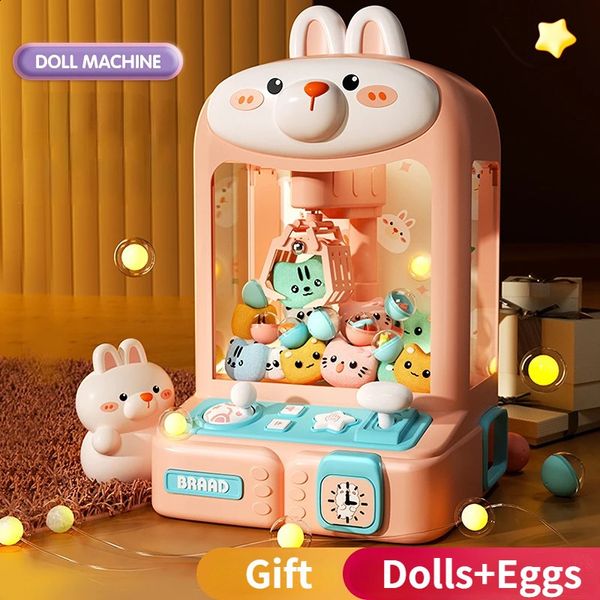 Mini máquina de garra, juguetes para niños, juego automático con monedas, máquinas de Arcade, venta de muñecas para niños, regalos de cumpleaños 240123