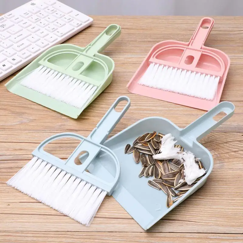 Mini pulizia della polvere e spazzole impostate piccole scopa Dustpans Desktop Sweep Sweep Garbage Cleaning Table Cleaning Strumenti di pulizia della casa