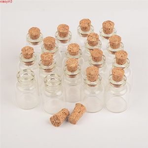 Mini botellas de vidrio transparente con corcho Pequeños frascos Contenedores Lindos artesanías Deseando botella 100 unids Envío gratisHight Qualtity
