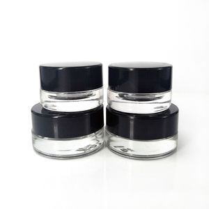 Mini réservoir transparent boîte ronde pot en verre récipient cosmétique 3 ml 5 ml crème collection d'huile maquillage échantillon pot huile emballage bouteille accessoires outil