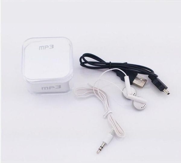 Mini Clip Lecteur MP3 Ensemble Lecteurs MP3 en métal de style sport bon marché sans écran avec boîte de vente au détail Câble USB pour écouteurs Pas de Micro TF7186072
