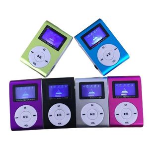 Mini Clip MP3-speler met LCD-scherm FM-ondersteuning Micro SD TF-kaart Handig