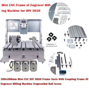 Mini CNC DIY 3020 3AXIS FRAME VAN GRAVER MOURING MACHINE Trapeziumde kogelschroef met spindelmotor en koppelingsfrezen Cutter