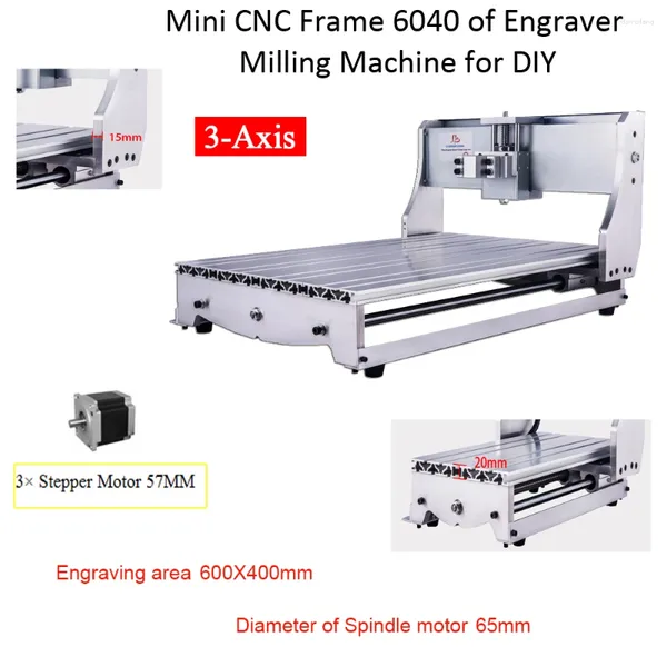 Mini marco CNC 3 Axis de la frescura de grabado para el enrutador de bricolaje con 3 piezas de 57 mm de motores paso a paso