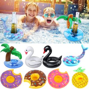 Mini Coconut Tree Dierlijke vorm opblaasbaar water zwembad Drink Cup Stand Holder Float Toy Coasters voor drankfles