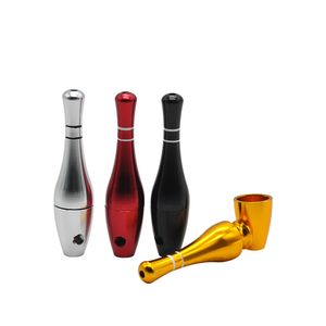 Mini couleur métallique pour fumer pipe bowling tuyau filtré tuyau filtré portable tuyau de bouteille portable portable et accessoires de cigarette