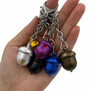 Mini coloré fumeurs en aluminium Acorns de forme contenant de rangement de rangement pilule bouteille pilule épice mil miller