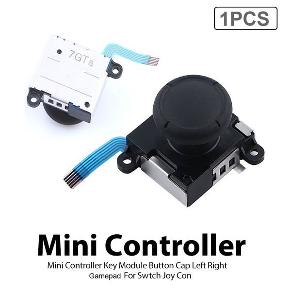 Mini controlador Durable Gamepad Botón Cap Izquierda Derecha Gamepad 3D Thumb Joystick Accesorios Fácil instalación para Switch Joy Con con bolsa OPP