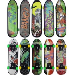 Mini Creatief Skateboard Fingerboards Dubbelzijdig Patroon Vingerspeelgoed