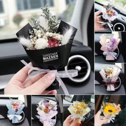 Mini Créativité Fleurs séchées Bouquet de voiture Perfume Air Clip Air Eternal Intérieur Accessoires de voiture Vent Bouquet Fleur Ornement I0A1