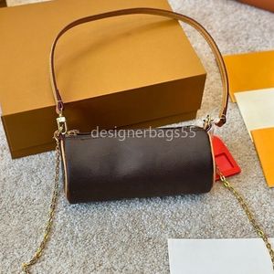 Mini sacs à bandoulière sac à bandoulière oreiller femmes élégant baril rond chaîne en cuir de haute qualité Designer dame fourre-tout sacs porte-stylo sacs à main