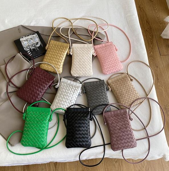 Mini lindas bolsas de teléfonos celulares de moda PU cuero