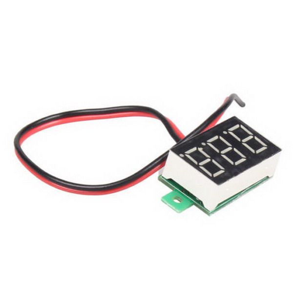 Mini DC 2.5-30V LED amarillo 3 digital Voltaje Voltímetro Panel Motor B00260