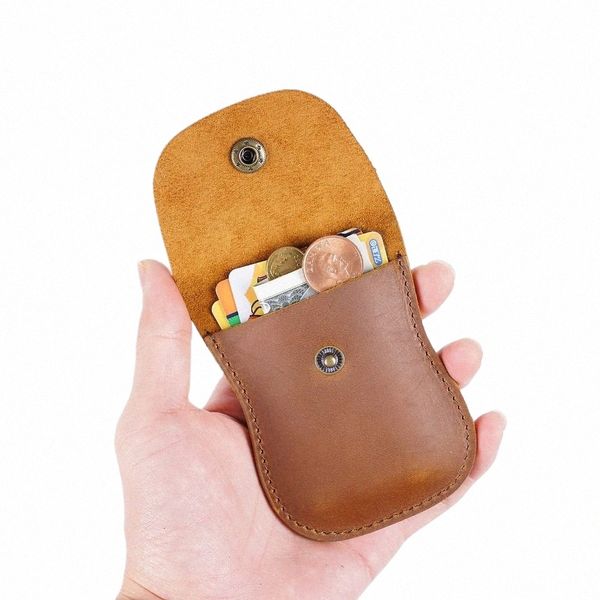 Mini Designer Cowhide Coin Card Handmade Men Purse Men Men Purse Purse Men Wallet Coin Sac S6HT #